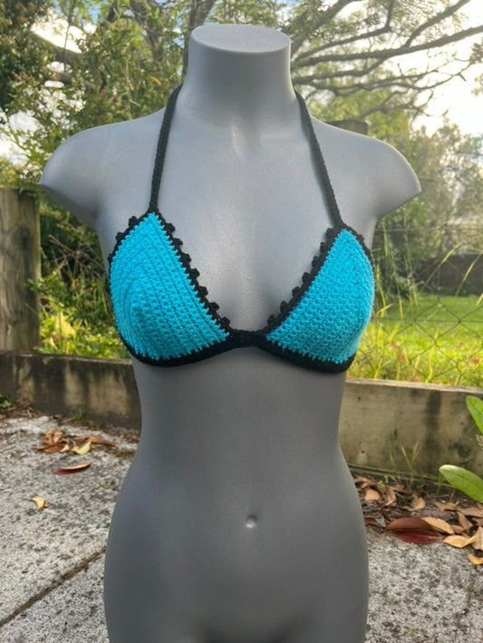 Blue Bikini Top