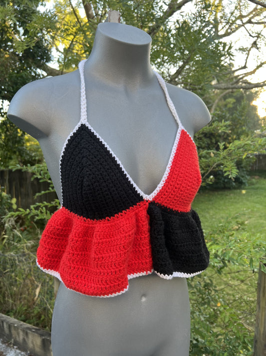 Harley Quinn Ruffle Top